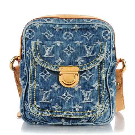 louis vuitton navy blue bag|Louis Vuitton blue denim bag.